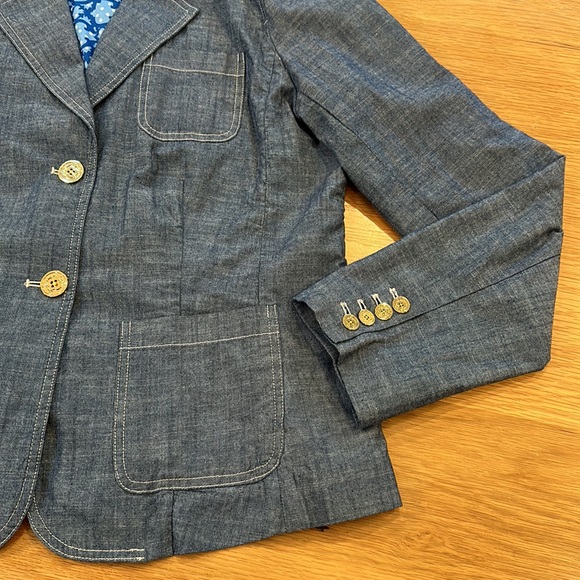 TORY BURCH Brand C.Wonder Size 14-Denim Jeans Blazer Giglio Style ~Jacket Layer - Picture 5 of 16